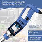 TK - Batidora de inmersión comercial de 500 W, resistente para restaurantes