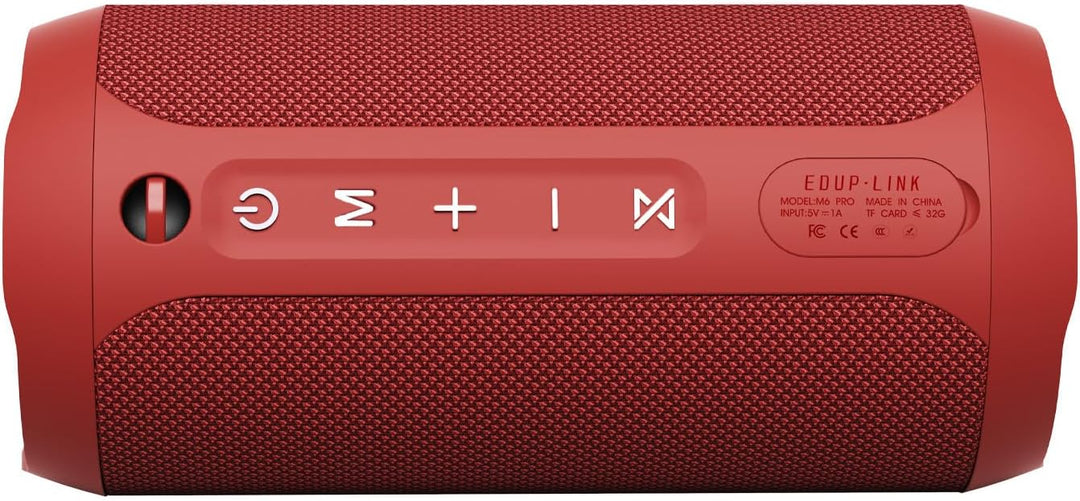 EDUPLINK - Altavoz Bluetooth IPX7 impermeable inalámbrico, rojo | B...