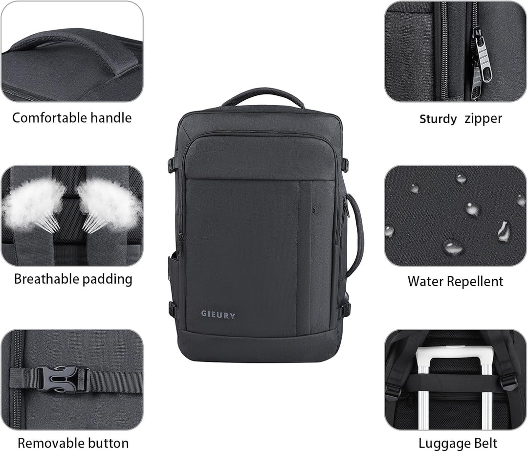 Mochila de equipaje de mano de 55L, mochila de viaje extragrande pa...