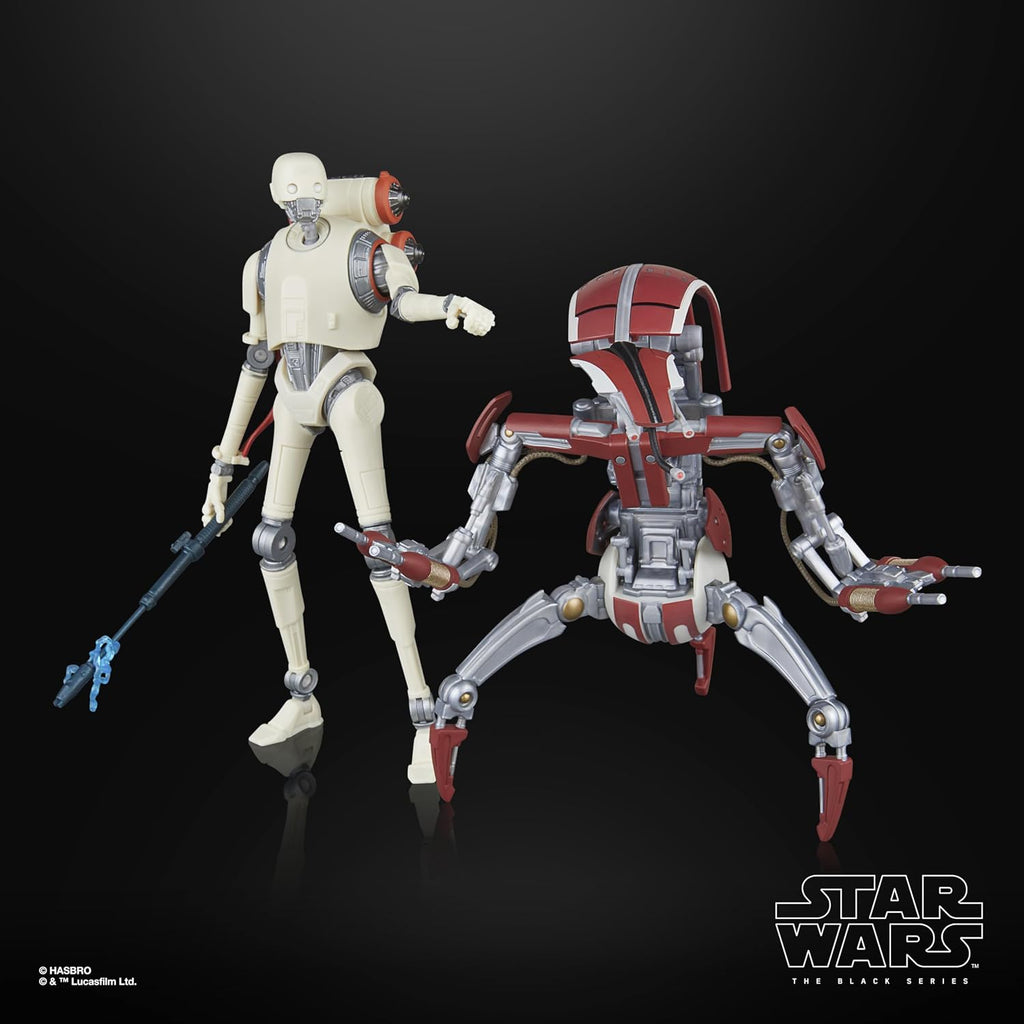 STAR WARS The Black Series KX Security Droid Enforcer & Droideka, Jedi: Survivor Gaming Greats Figura de acción coleccionable de 6 pulgadas, paquete de 2 (exclusivo de Amazon)