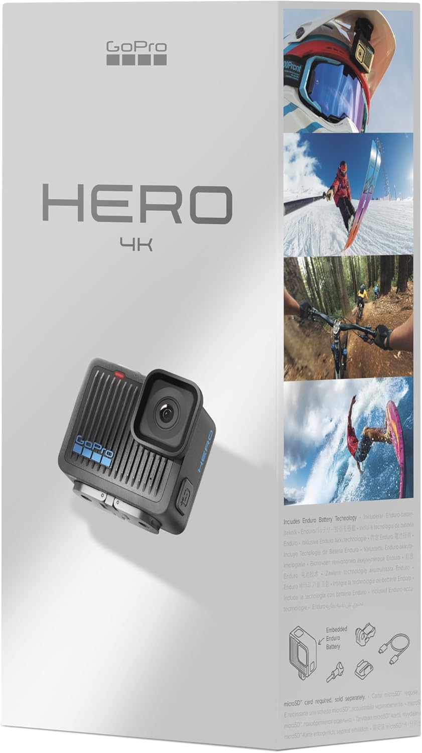 GoPro Hero - Cámara de acción compacta impermeable con video 4K Ult...