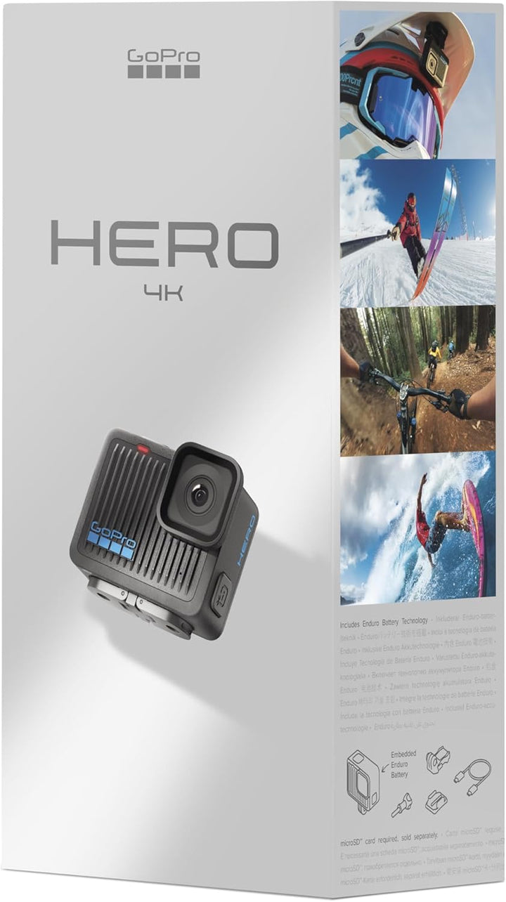 GoPro Hero - Cámara de acción compacta impermeable con video 4K Ult...