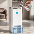 Afloia Purificador de aire y humidificador combinado en uno - Neblina fría evaporativa para el hogar, dormitorio, habitación grande de hasta 3000 pies², con sensor de humedad y calidad del aire