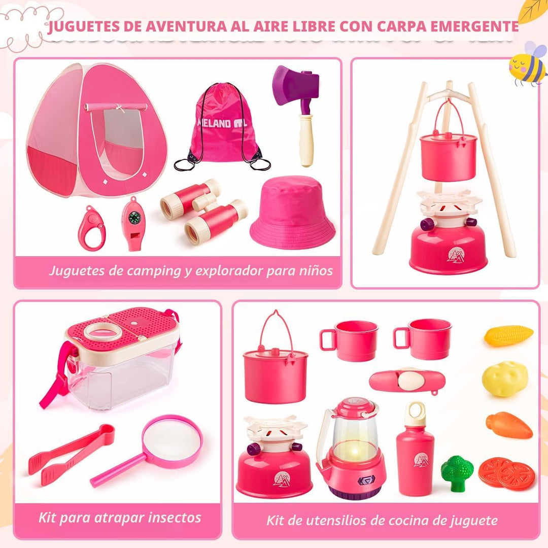Meland - Juego de camping para niñas - Juguetes de tienda de