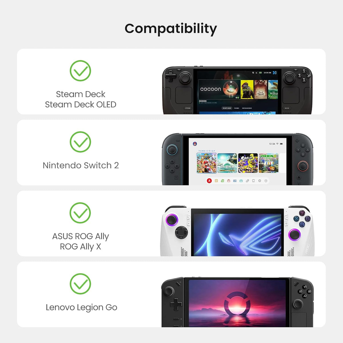 Tomtoc - Funda de transporte para Steam Deck/OLED/Nintendo Switch 2/ROG