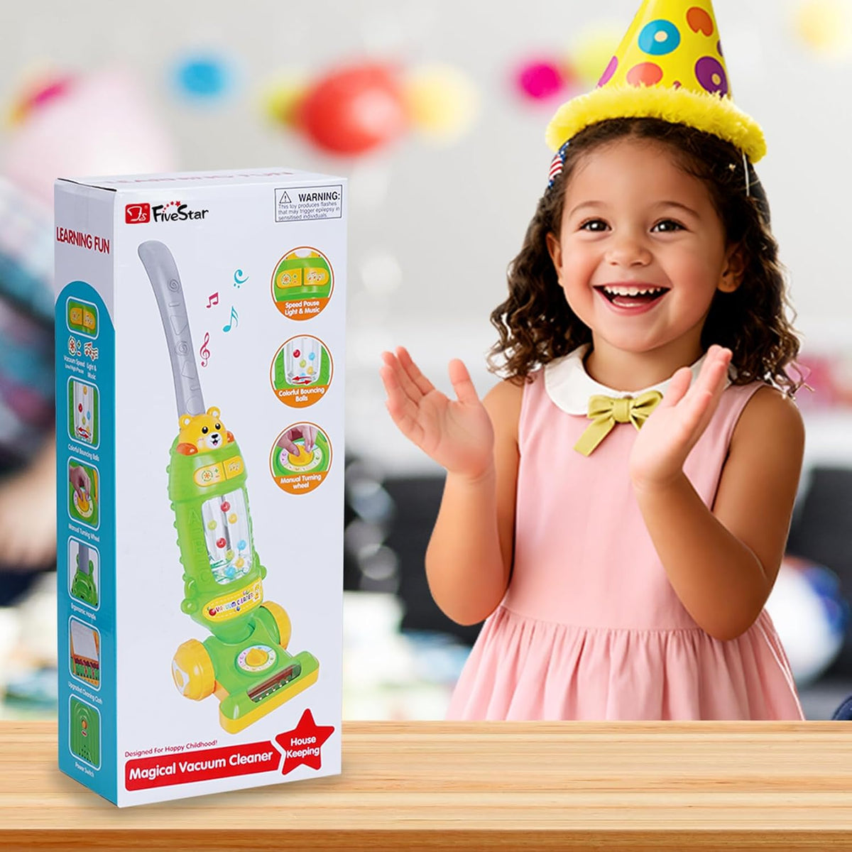 Juguete al vacío para niños mayores de 18 meses con luces y sonidos