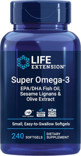 Tabletas Life Extension Super Omega 3 o DHA con lignanos de sésamo...