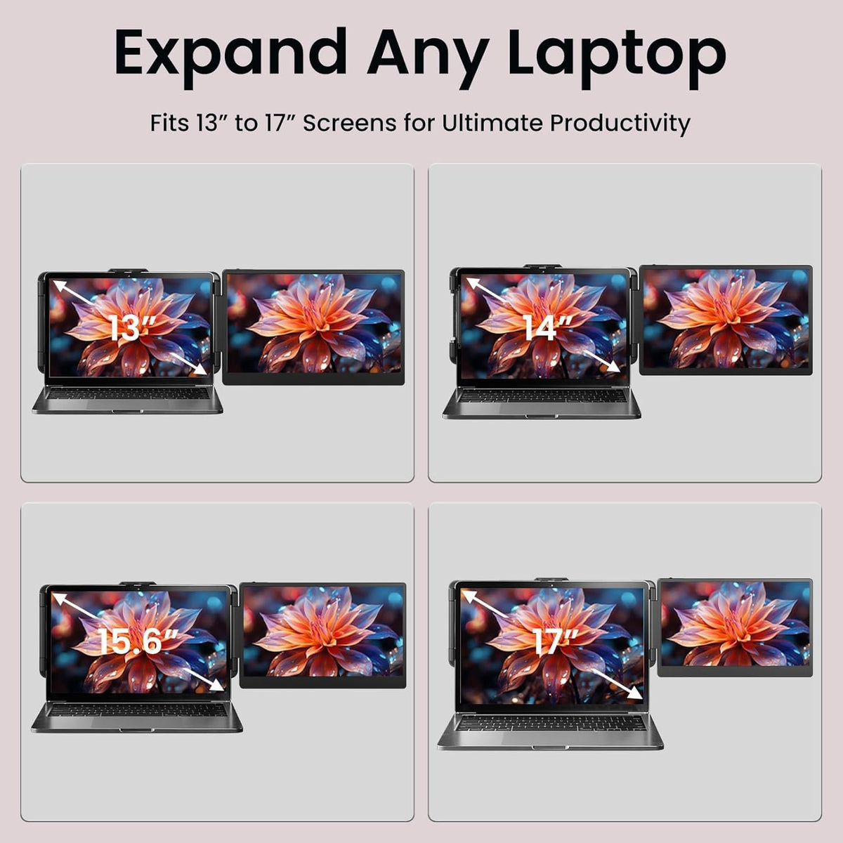 Extensor de pantalla para laptop, monitor de computadora portátil F...
