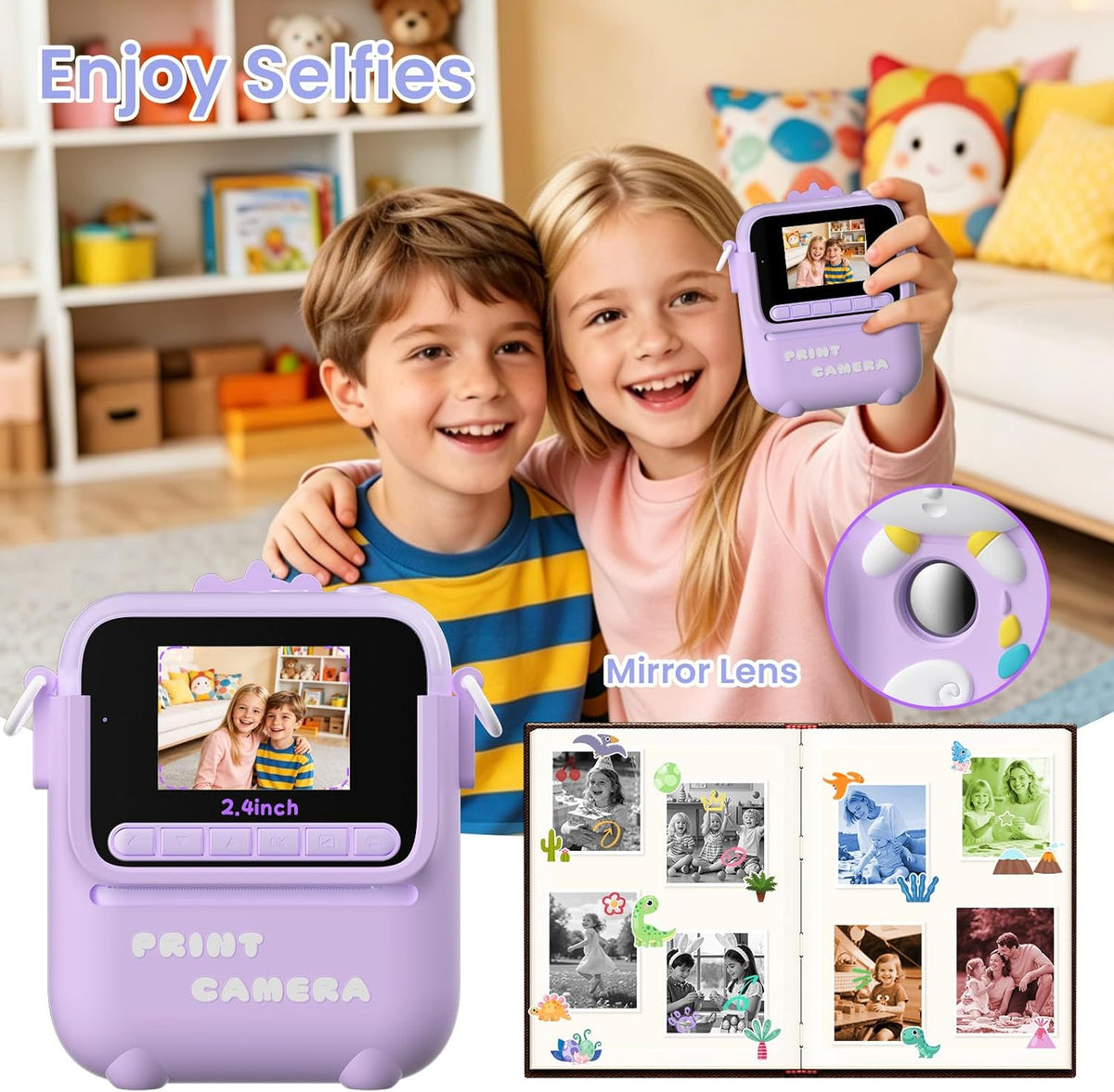 Cámara de impresión instantánea para niños, 3, 4, 5, 6, 7, 8, 9, 10, 11
