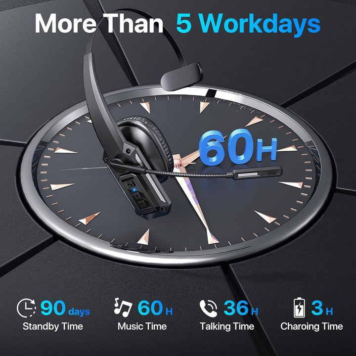 Trucker - Auriculares Bluetooth con micrófono auriculares