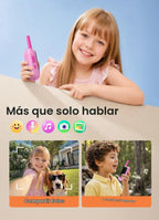 FOREDOM Radio de Video Recargable: Walkie Talkies para Niños, Alcance Largo para Niños y Niñas