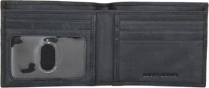 Lucky Brand Men's Bifold Wallet | ID Window | Card Slots | Genu...