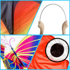 Xida - Cometa de pulpo para niños de 4 a 8 años, cometas profesionales para principiantes y adultos, cometas de playa fáciles de volar para niños y niñas, cola larga y colorida con línea de 200 pies
