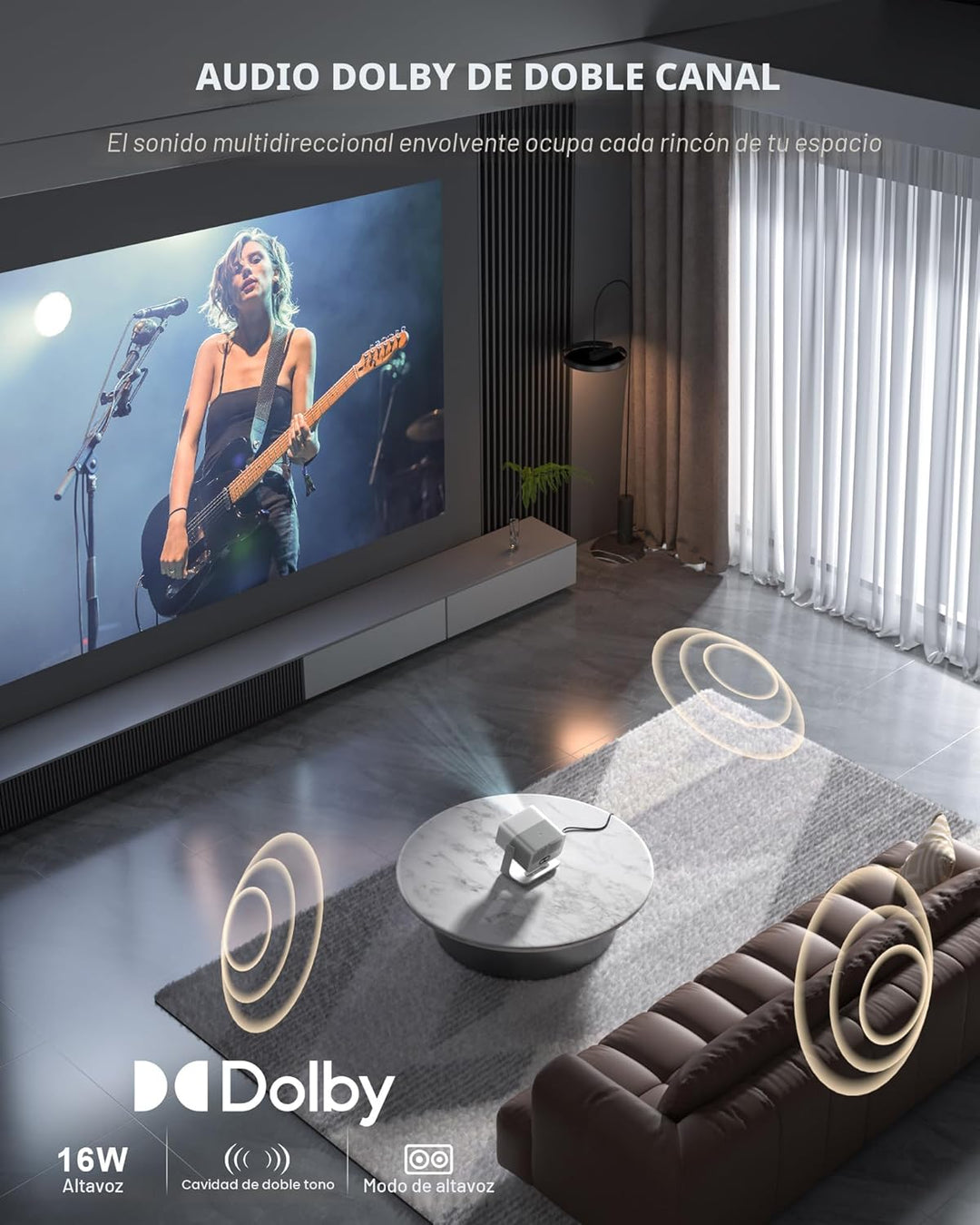 Google TV con licencia oficial: proyector inteligente 4K con WiFi y...