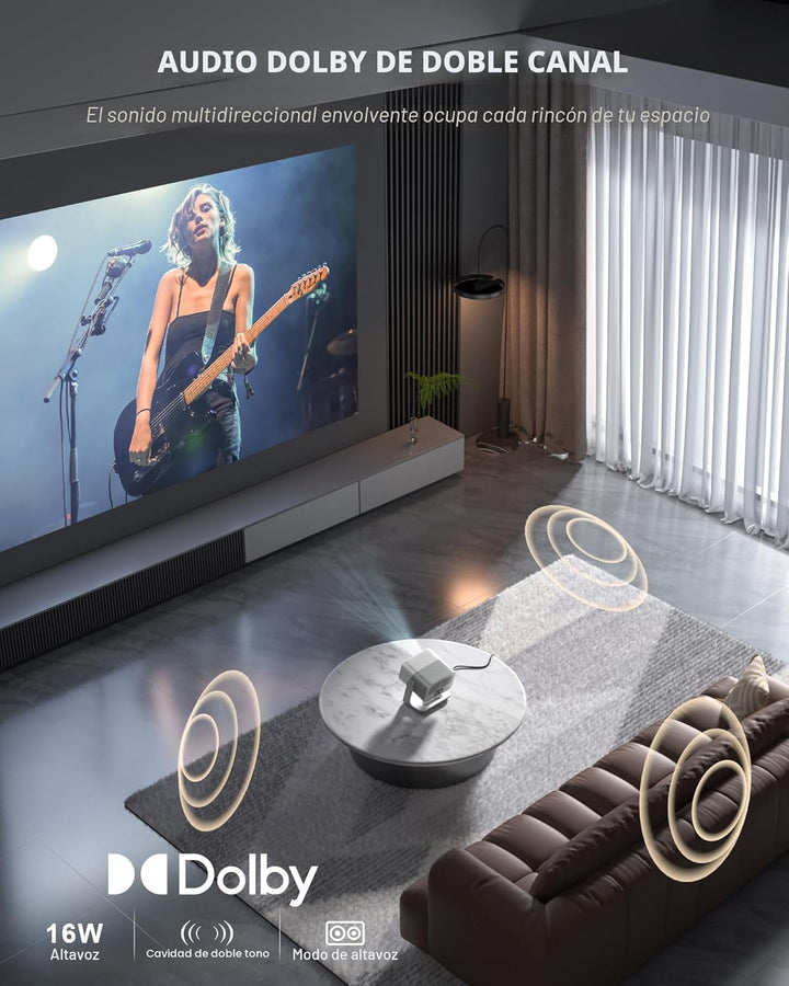 Google TV con licencia oficial: proyector inteligente 4K con WiFi y...