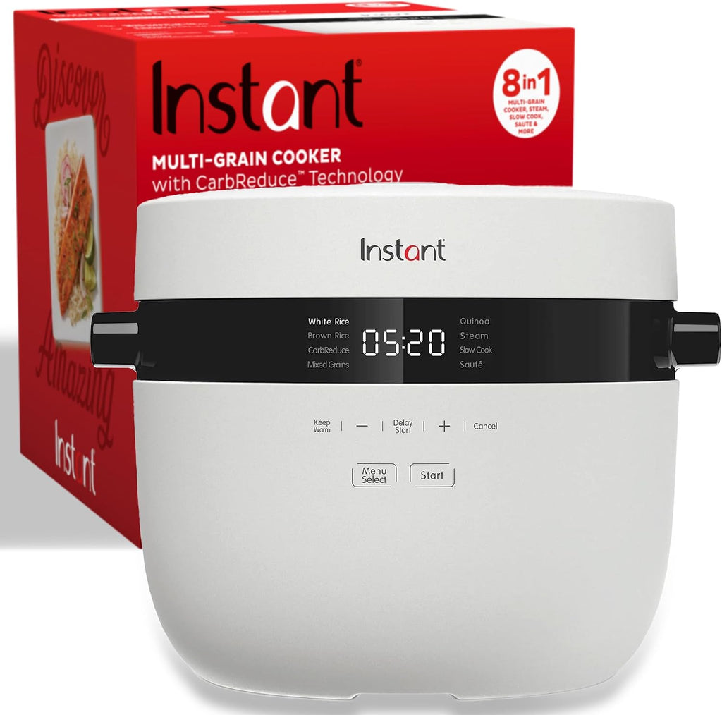 Instant Olla arrocera de 20 tazas, olla multicocción de arroz y granos con tecnología de reducción de carbohidratos sin comprometer el sabor o la textura, de los fabricantes de Instant Pot, incluye 8 ajustes preestablecidos de cocción