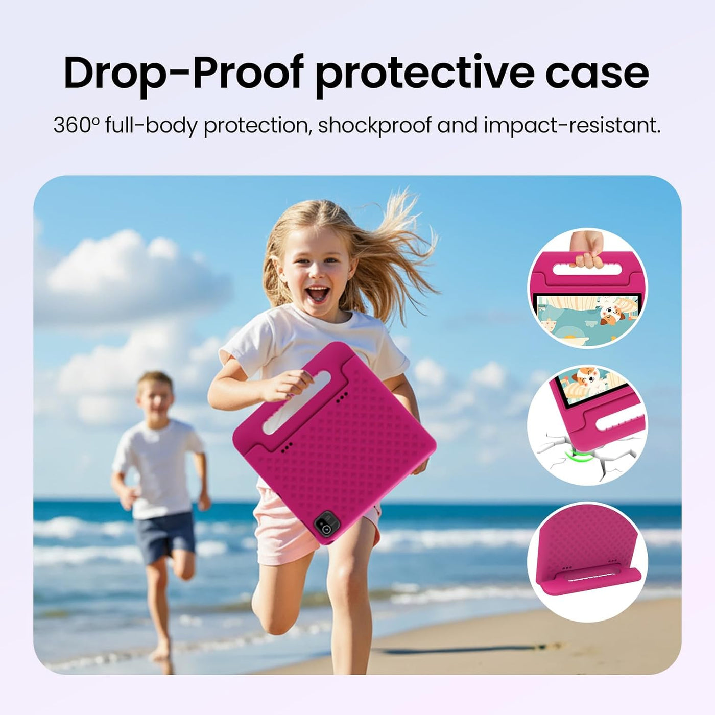 ApoloSignage 2025 Android 15 Tablet para niños, pantalla HD de 10 p...