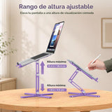 OMOTON Soporte elevador giratorio de 360° para laptop, soporte ergo...