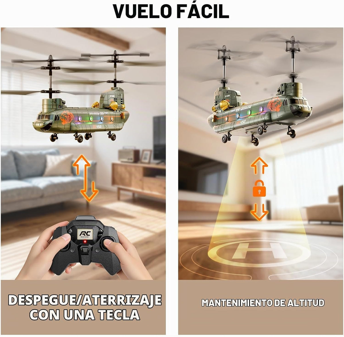 XIKOTEC Helicóptero teledirigido, helicópteros RC con retención de altitud