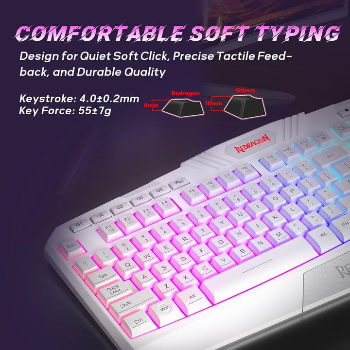 Redragon Teclado y Ratón Gaming Programables Actualizados, Teclado...