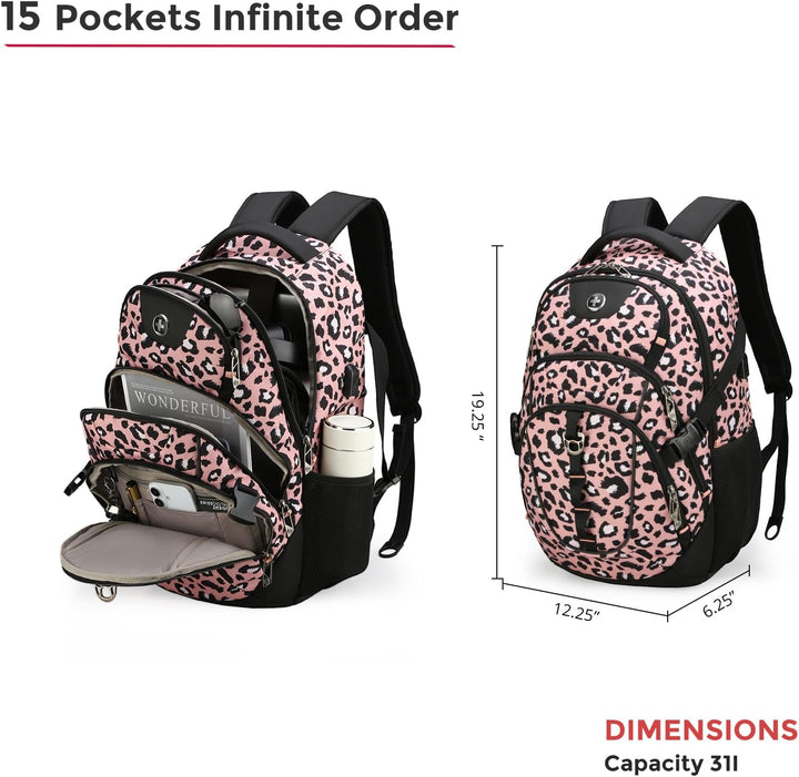 swissdigital Mochila para portátil de viaje de negocios, para hombr...