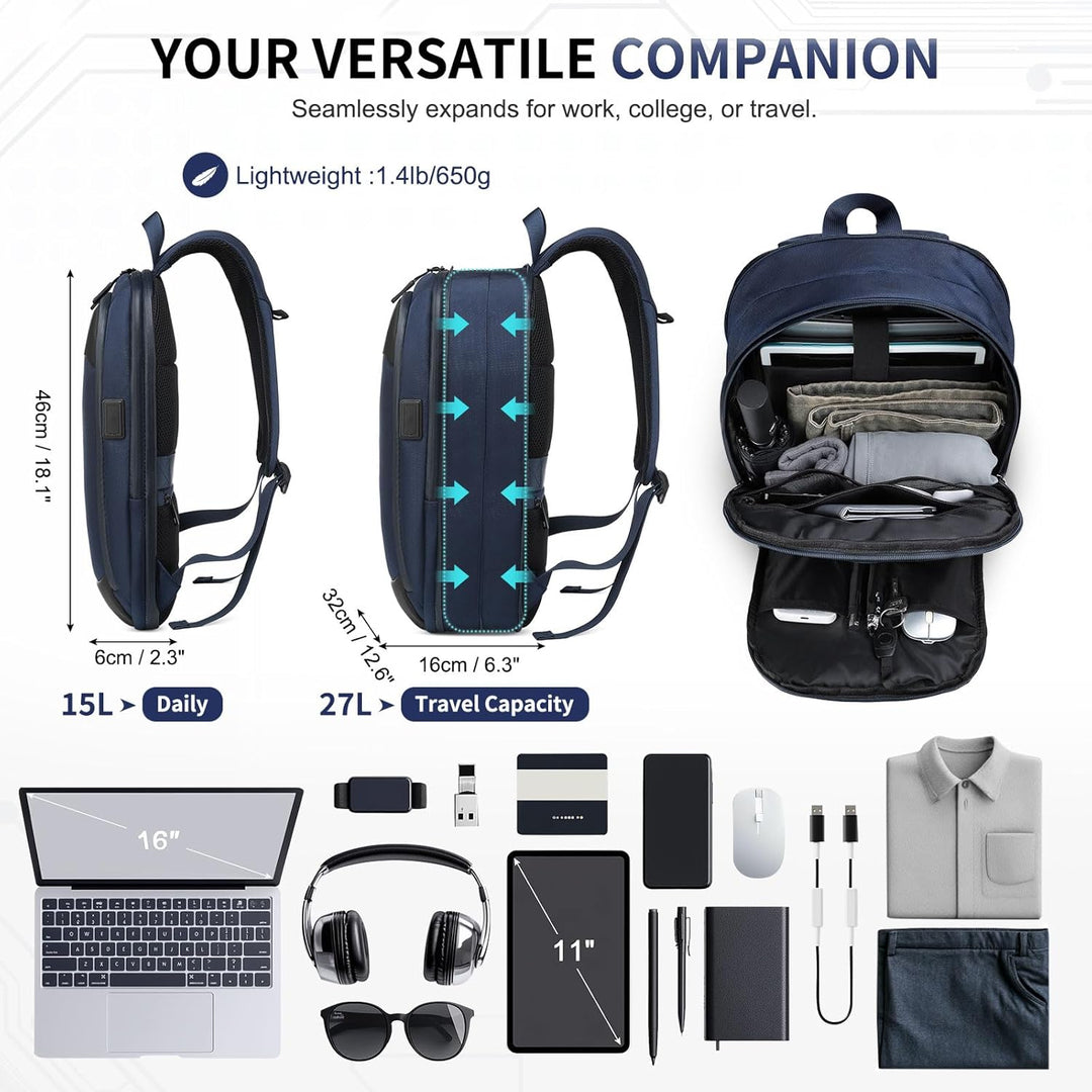 SUIKIHUM Mochila delgada para laptop para hombres y mujeres, bolsa...