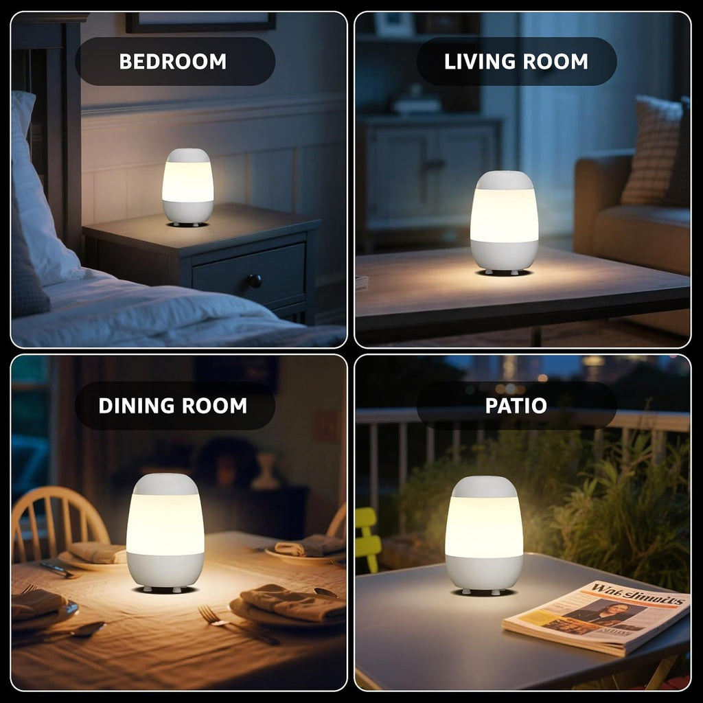Lámpara uuffoo Paquete de 2 lámparas inalámbricas recargables de luz nocturna
