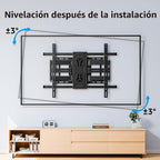 MOUNTUP Soporte de pared para TV con capacidad para 250 libras para televisores grandes de 50 a 110 pulgadas, soporte de TV delgado de movimiento completo de 1.65 pulgadas con extensión, giratorio e