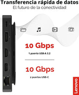 Lenovo Base de viaje USB-C de doble pantalla con adaptador de corri...
