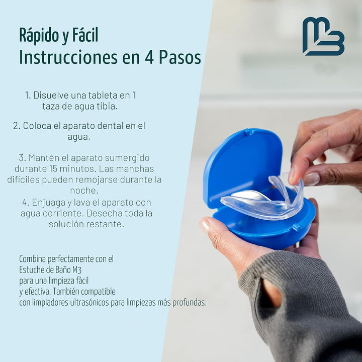 Tabletas limpiadoras para retenedores Invisalign, elimina olores, d...