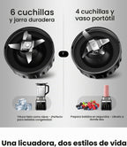 GDOR Licuadora, 1300W Auto-Program Licuadora para Smoothies con Hielo Picado