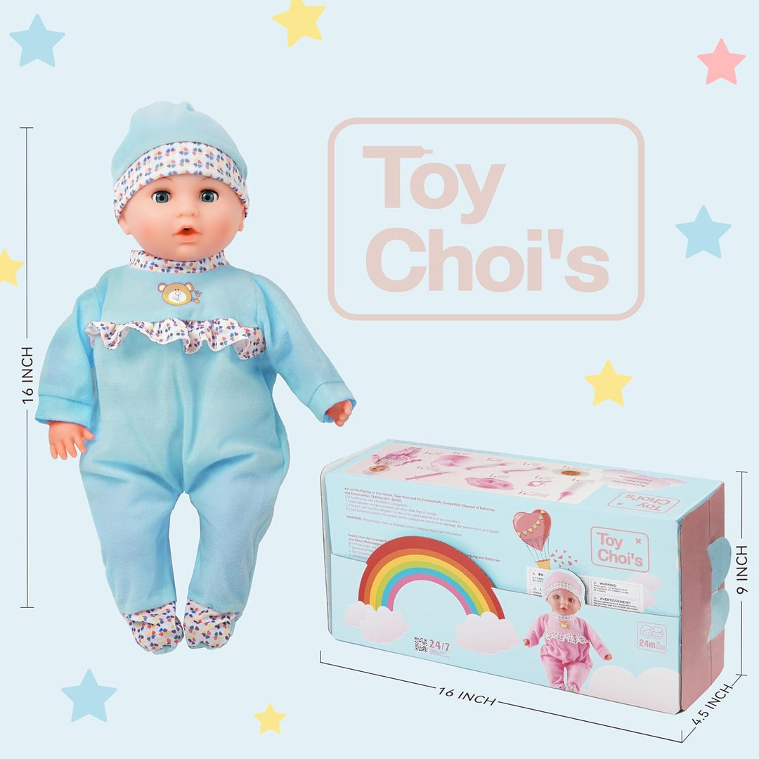 Toy Choi's Muñeca de bebé interactiva, muñeca de alimentación q...
