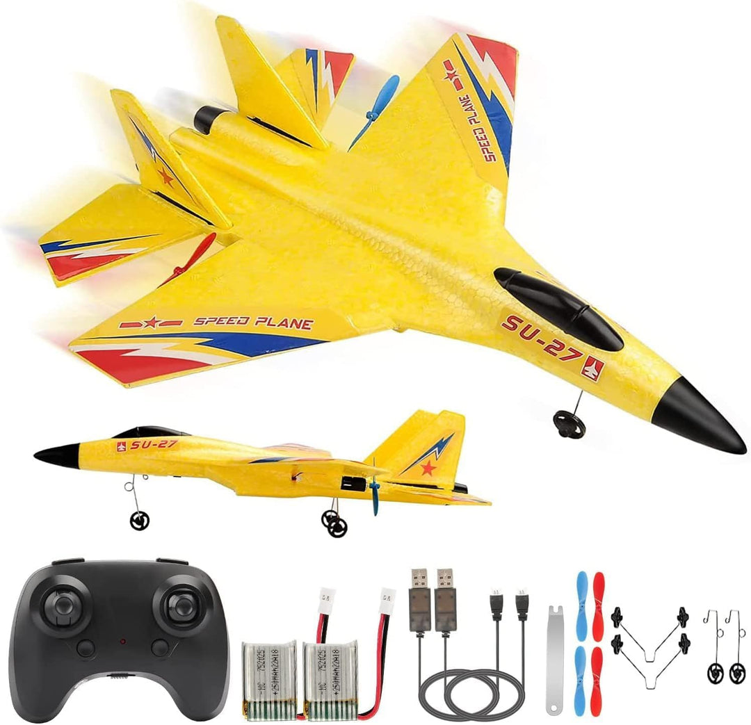 RoofWorld SU27 RC Fighter Plane Principiante Avión RC 6-Axis Estabi...