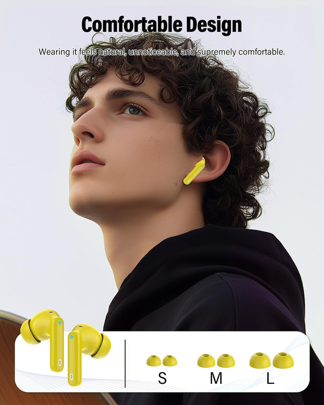 Auriculares inalámbricos, Bluetooth 5.4, estéreo de bajos, auricula...