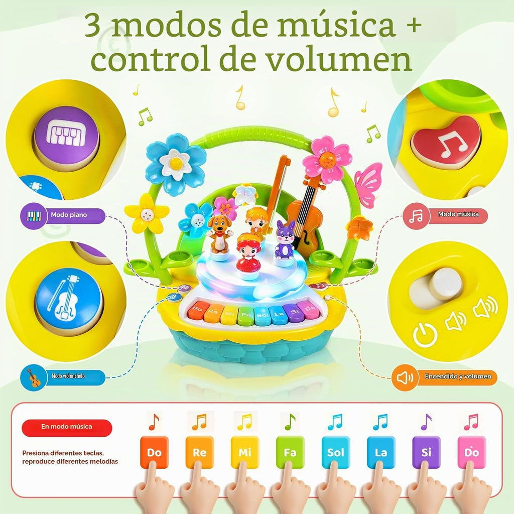 Juguetes para niñas de 2 años, juguete musical para niños pequeños con