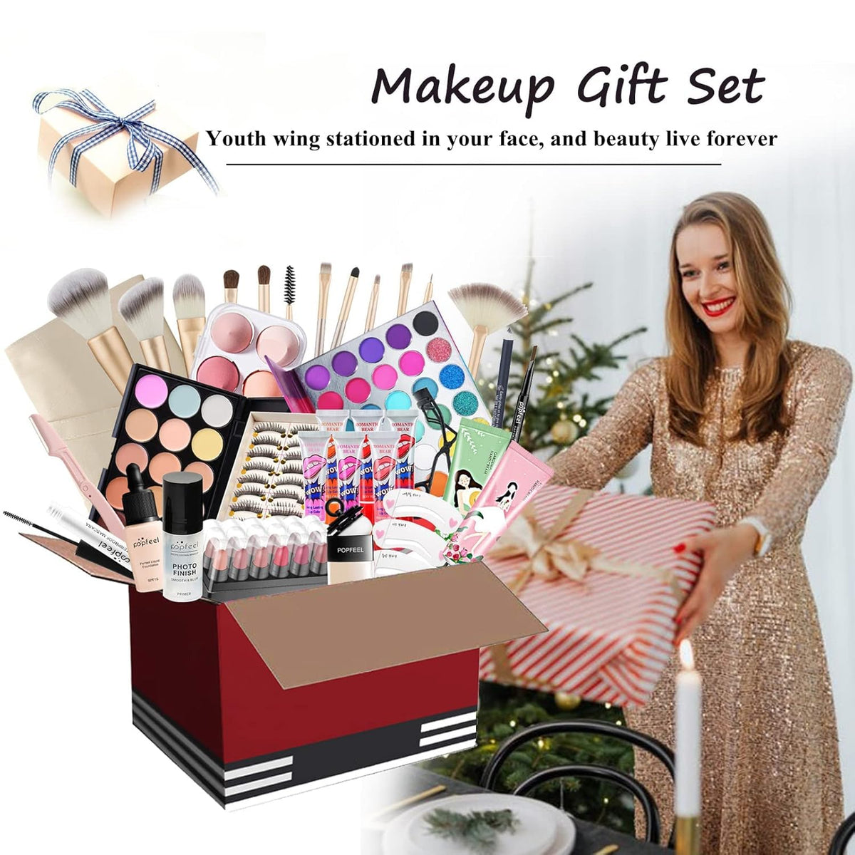 Pure Vie Juego de maquillaje sorpresa todo en uno para regalo navid...