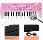 Piano de teclado electrónico de 37 teclas para niños de 3, 4, 5, 6, 7, 8, 9 años