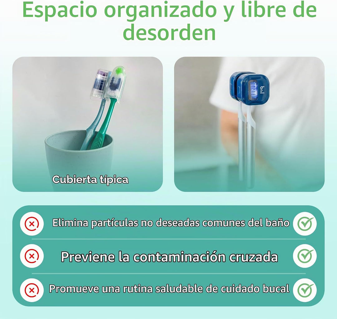 Bril Desinfectante para cepillos de dientes UVC, limpiador portátil...