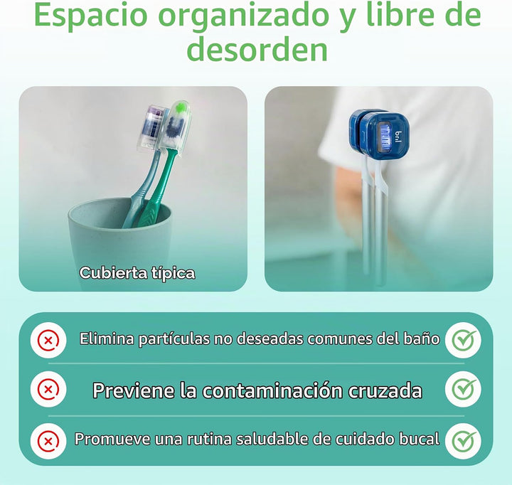 Bril Desinfectante para cepillos de dientes UVC, limpiador portátil...