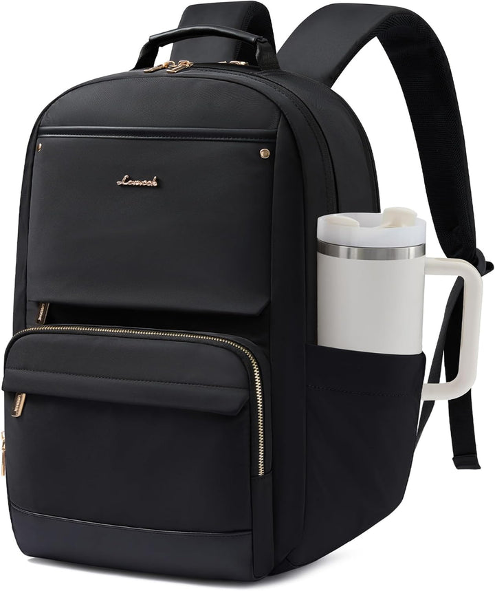 LOVEVOOK Mochila para laptop para mujer con bolsillo para taza de g...