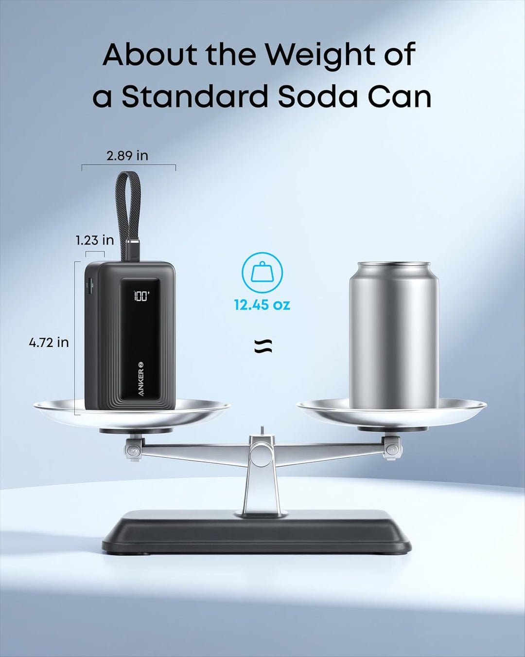 Anker Zolo Power Bank, Cargador portátil rápido de 20,000mAh 45W má...