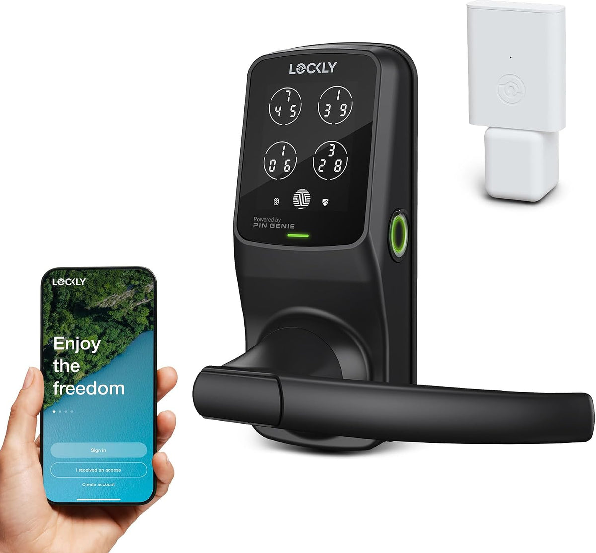 Lockly Secure Pro Wi-Fi Smart Lock con mango