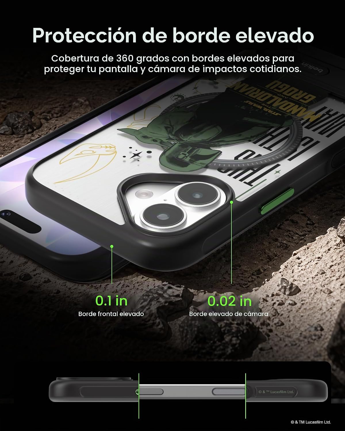 Belkin Disney Mandalorian y Grogu - Funda para iPhone 17, MagSafe con