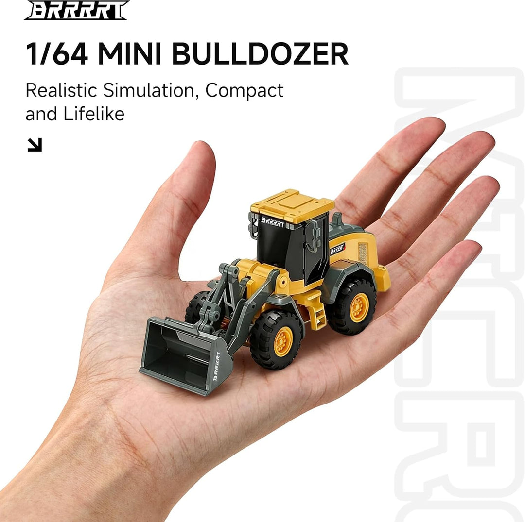 BRRRRT 1\/64 RC Bulldozer juguete, vehículos de construcción RC com...