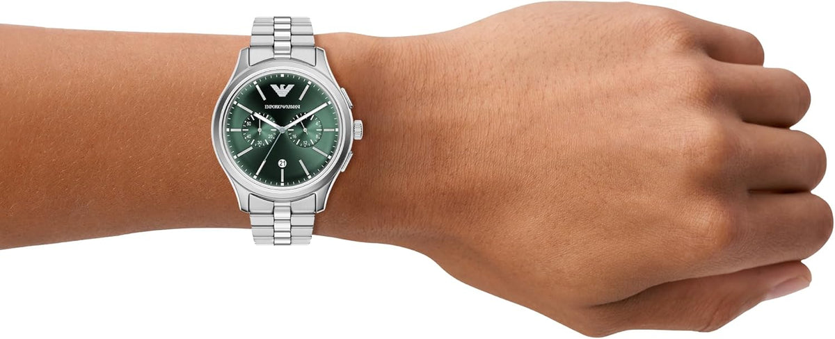 Reloj de Acero Inoxidable con Cronógrafo Emporio Armani