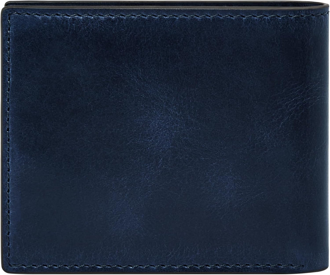 Cartera Fossil para hombre, de piel, plegable, con bloqueo RFID y v...