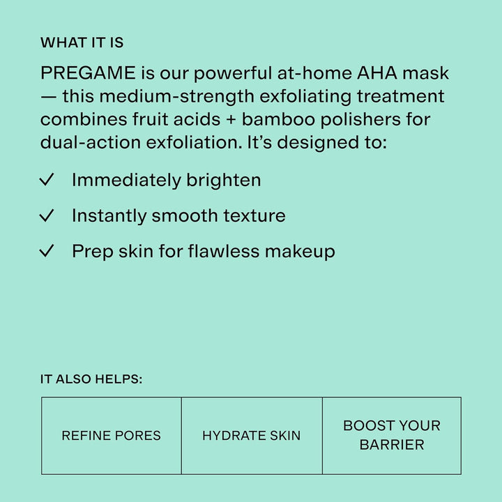 CLEARSTEM PREGAME - Mascarilla iluminadora con exfoliante facial AH...