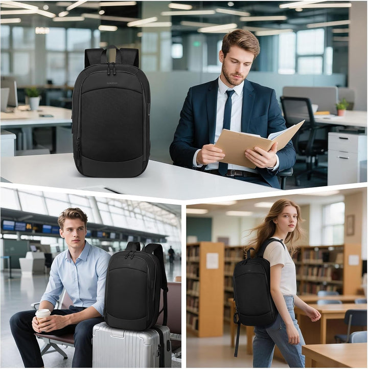 SUIKIHUM Mochila delgada para laptop para hombres y mujeres, bolsa...
