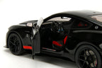 Jada Pink Slips 2022 Shelby GT500 Code Red - Modelo fundido a presión a escala 1:18 con puertas de apertura y dirección de trabajo, para coleccionistas y entusiastas mayores de 14 años, color negro