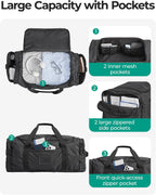 BAGSAMRT - Bolsa de lona plegable para viajes, bolsa de viaje para hombres, mochila de viaje 4 en 1, bolsa de transporte para fin de semana, Gris-oscuro, Casual
